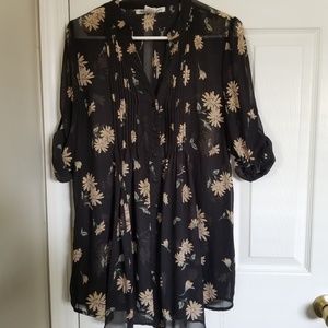 American rag sheer floral blouse